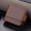 Leather Cards Solt Wallet Phone Case For Samsung Galaxy Z Flip 6 5 4 3 Flip5  Flip4  Flip6 5G Kickstand Shockproof Back Cover