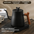 1L Gooseneck Mechanical & Smart Temp Control Kettle - Auto Shut-Off & Boil-Dry Protection Stainless Steel Pour-Over Coffee&Tea
