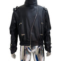Mauroicardi Spring Autumn Cool Windproof Short Black Faux Leather Jacket Men Zipper Chic Luxury Designer Clothes Streetwear 2025
