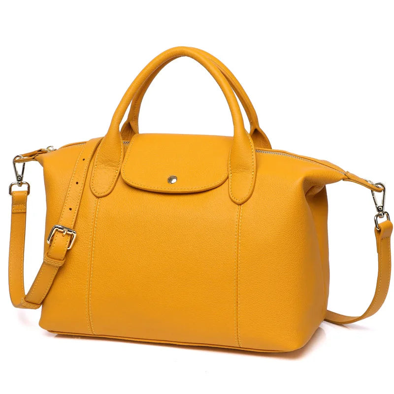 Fashion Women's Boston Bag High Quality Genuine Leather Shoulder Bag Large Capacity Crossbody Bag Designer Luxury Handbags
