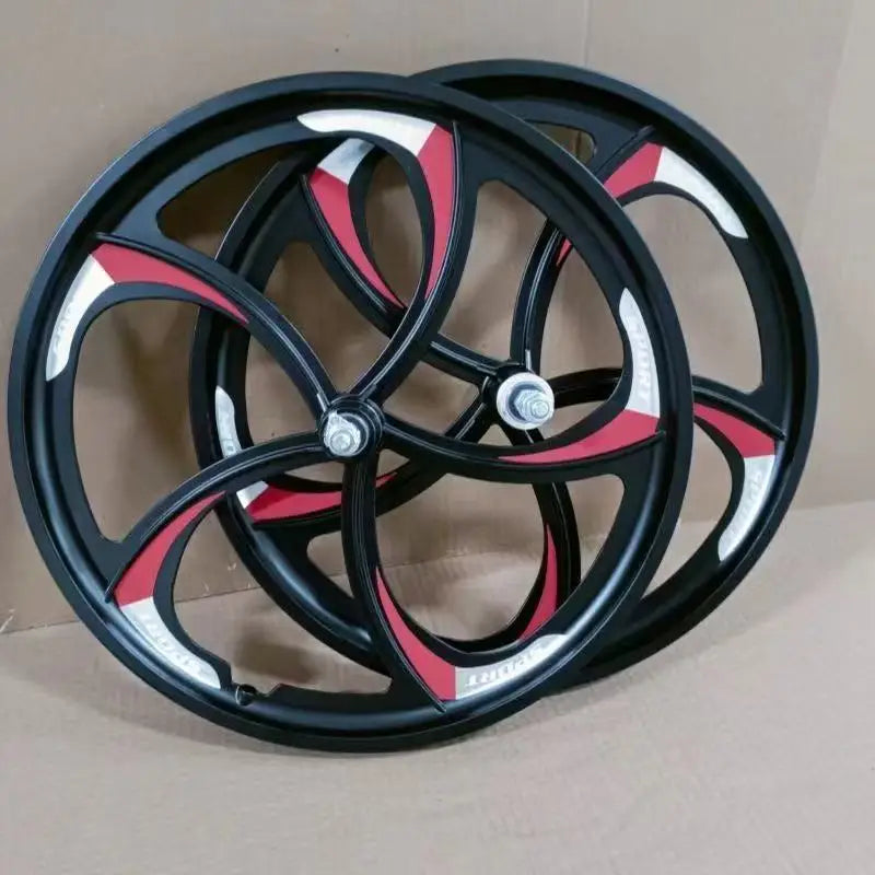 24/26 Inch Aluminum Magnesium Alloy Solid Tire Wheel Hub Bicycle Integrated Wheel Hub Front Wheel Hub Bicycle Accessories