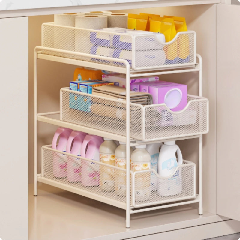 Under - Sink Storage Rack Space - Saving - Organizer with Pull - out Baskets Heavy Duty for Bathroom - View 11 | SAMAG