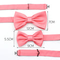 Novalty Sage Green Suspender Bowtie Set For Men Women Kids Romatic Wedding Party Elastic Y-back Straps Pants Shirt Accessory