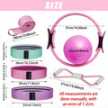 7Piece Pilates Basic Set Fitness Ball Elastic Stretch Belt Back Shaping Muscle Training Fitness Yoga Equipment