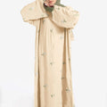 Stylish Muslim Islamic Abaya for Women Light Green Floral | SAMAG