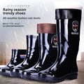 Rain shoes construction site waterproof rain boots men's non-slip wear-resistant rubber shoes water shoes thickened