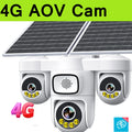 15MP 4G AOV Wireless Solar Camera 4G Sim Card Solar CCTV Auto Tracking Outdoor Protection Solar Security Camera Battery O-kam