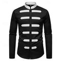 Men's long sleeved shirt classic black and white patch | SAMAG