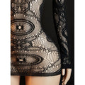 Erotic Babydoll Mini Dress Long Sleeve Off The Shoulder Sexy Costume Elegant Women's Bodycon Tights See-through Sexual Lingerie