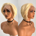 Short Bob Wig Brown Synthetic Lace Front Wigs For Women Pixie Cut Hair Bob Lace Wig Black Wig Sliver Grey Wig Cosplay Daily Life