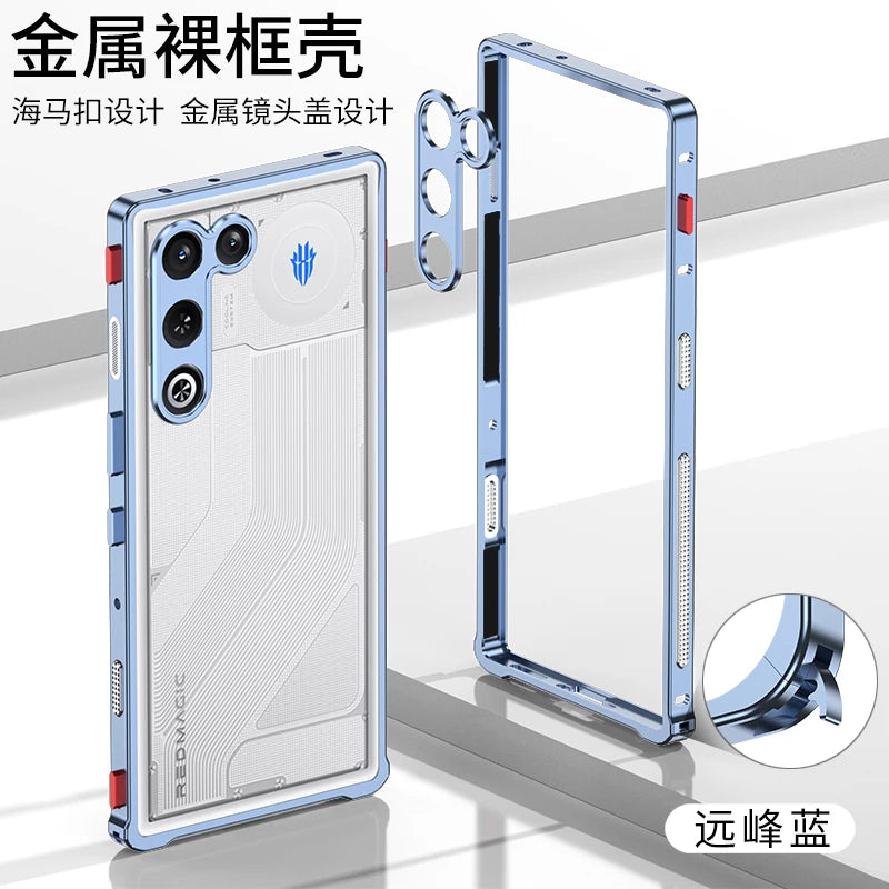 Case For ZTE Redmagic 11 Air Luxury Metal Bezel Ultra-Thin Anti-slip Thermal Cover For Redmagic11 Air Shockproof Bumper Funda
