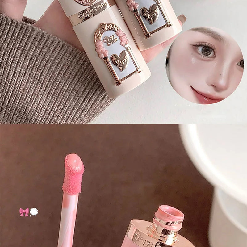Gege Bear Strawberry Pink Liquid Blush Korean Makeup Matte Nude Apricot Tint Blusher Brighten Face Rubores Rouge Cute Makeup