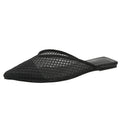 2026 Summer New Fashionable Pointed Toe Half Slippers Women Women's Mesh Hollow Slippers Outdoor Leisure Shoes Plus Size 35-42