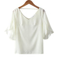 Summer New Casual Women Chiffon Shirt Female Lotus Leaf - View 10 | SAMAG