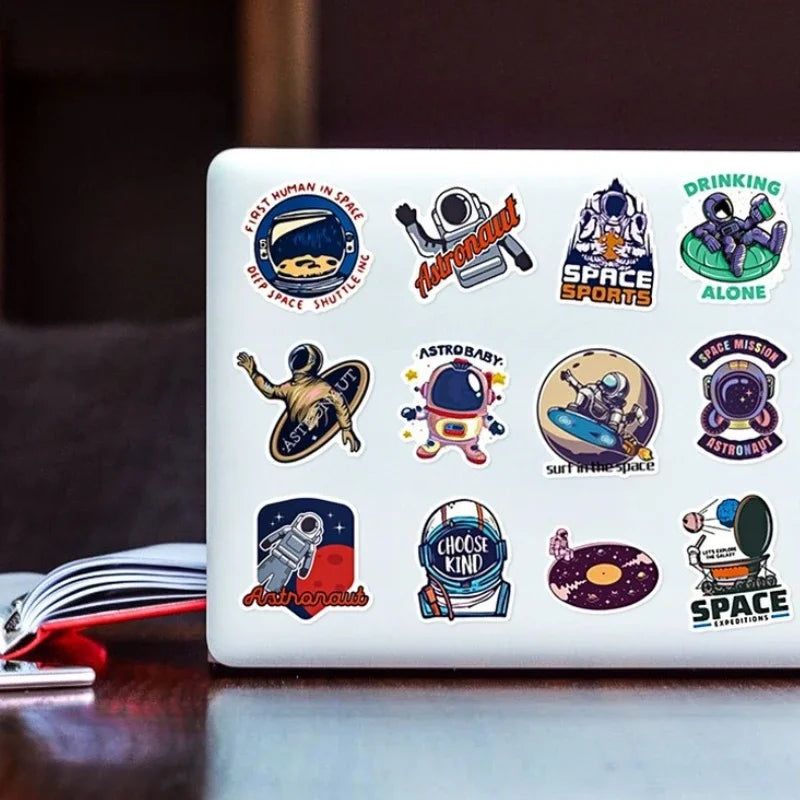 10/25/ Outer Space Graffiti Stickers Cartoon Astronaut - View 3 | SAMAG