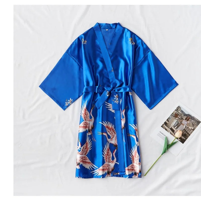 Sexy Nightwear Gown Set Women Pyjama V-Neck Pajamas Silky | SAMAG