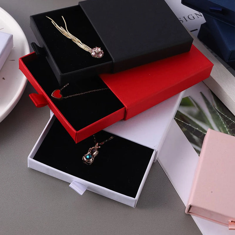 Thick Kraft Paper Drawer Jewelry Set Packaging Box Ring Necklace Bracelets Earring Gift Case Container - Visuel 2 | SAMAG
