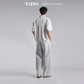 Fashion Men's Lyocell Linen 2-Piece Set Summer Turn-Down | SAMAG