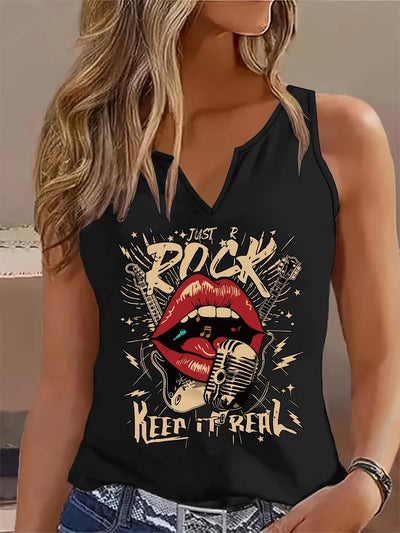 Hip Hop Rock Punk Sleeveless Tank Top T - shirt V Neck | SAMAG