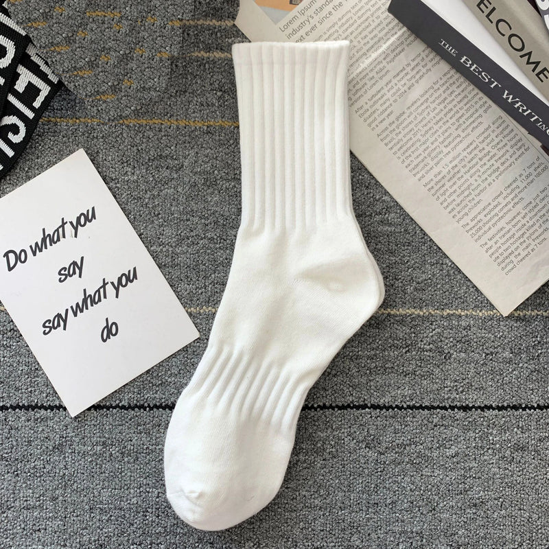 New 5 Pairs Cool Men Black White Warm Socks Set Autumn | SAMAG