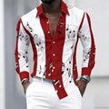 Men's collared shirt with creative musical note print | SAMAG