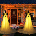 2 Packs Halloween Decorations Outdoor Cute glow Indoor Spooky Ghost Scary Ghosts Decor for Yard Garden Home birthday decoration