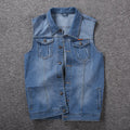 Large size men's denim vest plus size stretch sleeveless top loose waistcoat motorcycle waistcoat jacket 6XL 7XL 8XL men vests