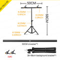 SH Photography1.5*2/2*2M T-Shape Backdrop Background Stand Frame Support System Kit For Photo Studio Video Chroma Key With Party