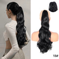 Synthetic Claw Clip On Ponytail Extension 22Inch Long Straight Wavy Ponytail Hair Ponytail With Claw Clip On Ponytail For Women