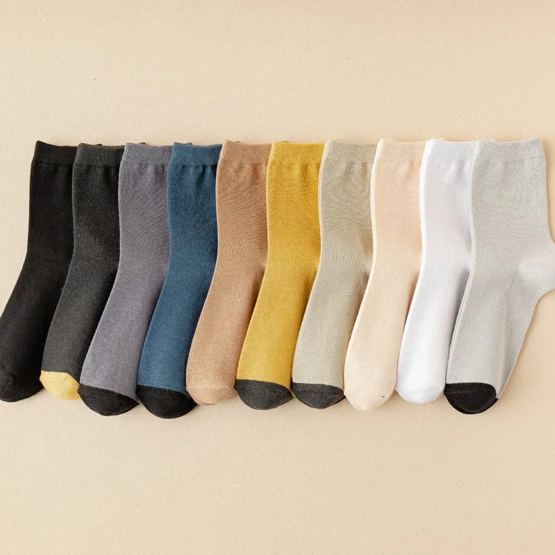 10 Pairs of 100% Cotton Socks, Men's Four Season Striped | SAMAG