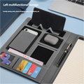 A4 Multifunctional Meeting Folder | Leather - like Finish. Organize Phone, Cards & Notes. Ideal for Business & Productivity!