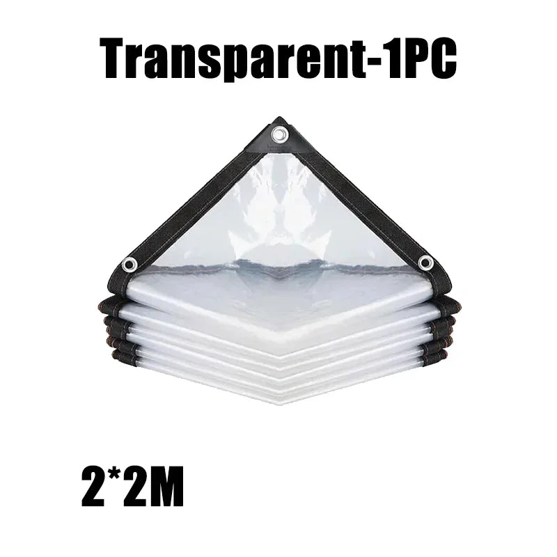 Thick Transparent PVC Tarp Heavy Duty Waterproof Weatherproof Cover for Outdoor Patio Garden Balcony Greenhouse and Rain Shelter