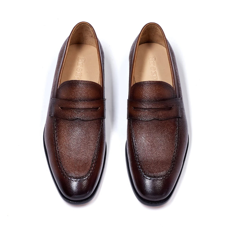 Luxury Slip On Dress Shoes Men Genuine Leather Italian Loafer Shoes For Men Black Brown Brand Formal Oxford Men Casual Shoes