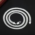 18K Gold 925 Sterling Silver 6mm Full Sideways Necklace 8/18/20/24 Inch Chain For Woman Men Fashion Wedding Engagement Jewelry