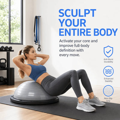 46cm Bosu Ball Anti - burst Thickened Yoga Exercise | SAMAG