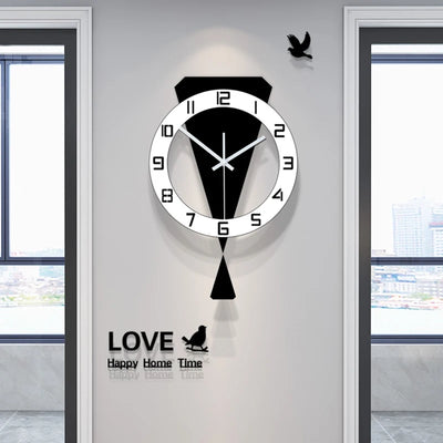 Swinging Wall Clock Living Room Luxury Home Decoration | SAMAG