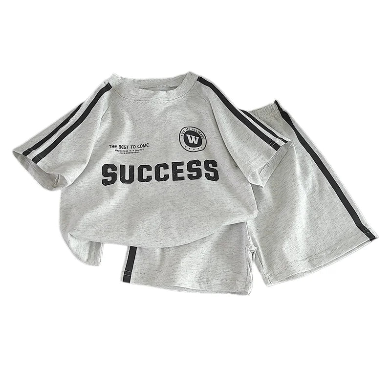 Summer Sporty Style Children Sets Letter Pattern | SAMAG