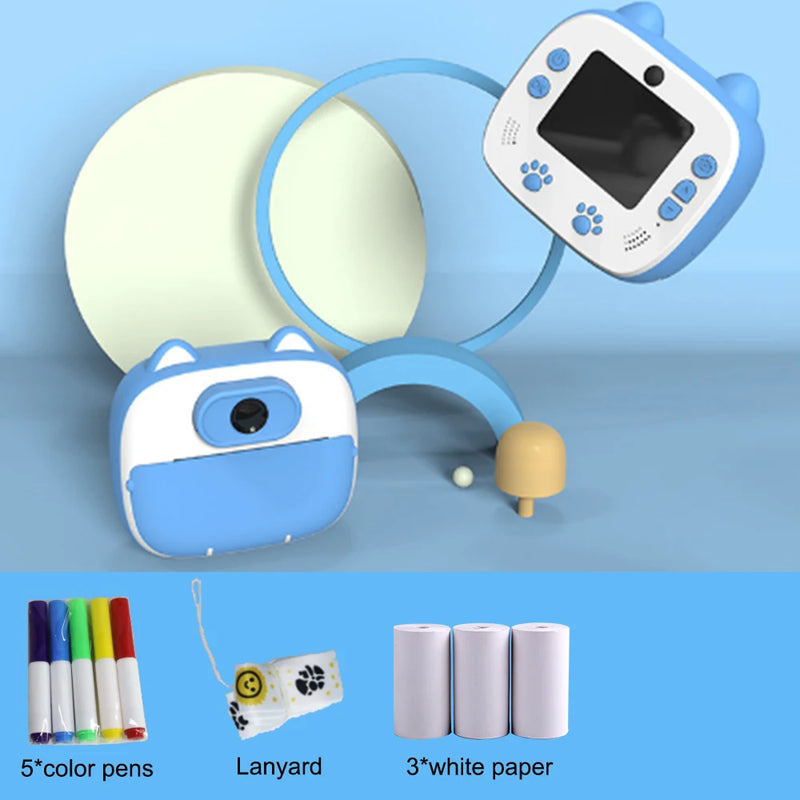 Digital Children Camera For Photography Instant Print Photo Kids Camera Mini Thermal Printer Video Educational Toys Gift