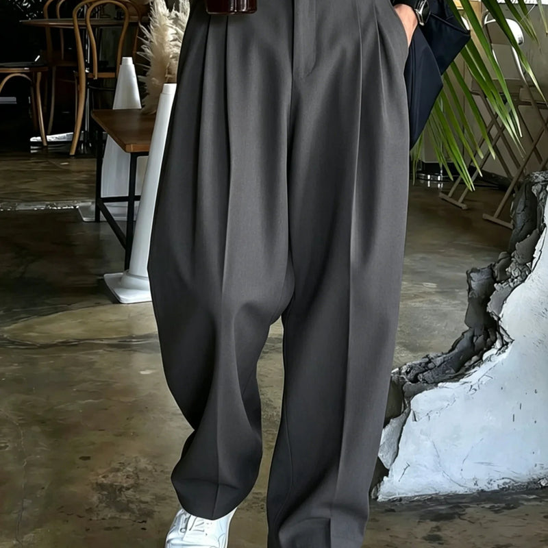 Male Pants Stretch Solid Black Smart Casual Men's Trousers Office Quick Dry Suit Pants New Spring Autumn Korean Straight Pants