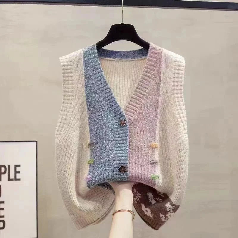Sweater Knit Cardigan Spring Autumn Women Vest - View 10 | SAMAG