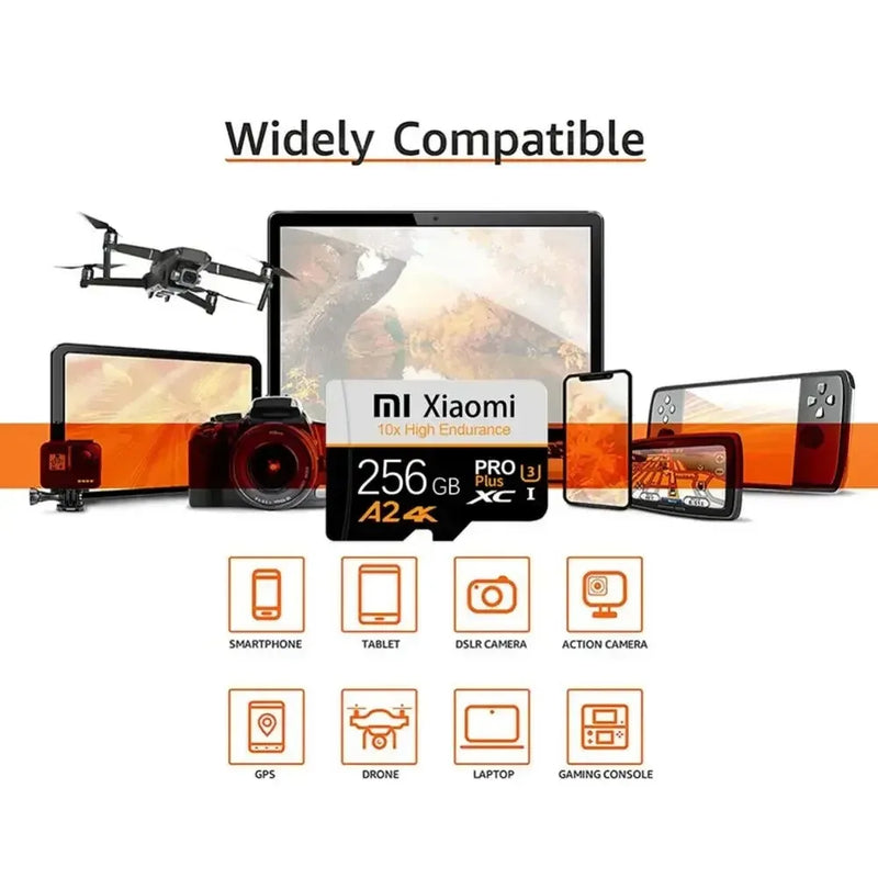 Original Memory SD Card 2TB 1TB 512GB 256GB 128GB High Speed Micro Card SD 4K Video TF Flash Card For Xiaomi Electronic Devices