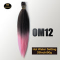 Kanekalon 26inch Hot Water Set Pre Stretched Jumbo Braiding Hair Box Twist Braids Synthetic Hair Extensions For Women Soft Yaki