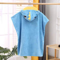 Comfortable Cartoon Baby Bath Towel Quick-Drying with Hat Cartoon Cloak Towel Absorbent Coral Velvet Hooded Bathrobe Children