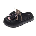 Summer Women Slippers Platform Bow Decoration Clogs Garden Shoes Comfortable Beach Sandal Chunky Slippers Soft Slides for Female