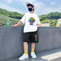 67 Digital Print Children White T - shirt Set - View 2 | SAMAG