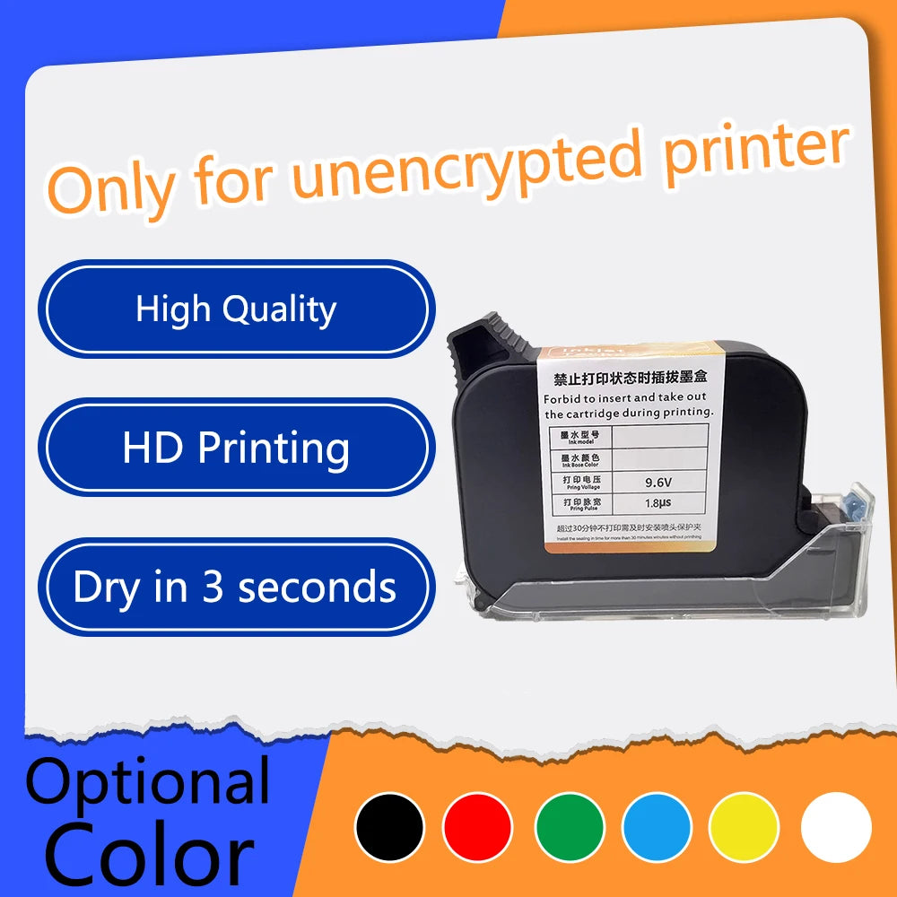 Baiyi Ink Cartridge 12.7mm Quick Dry Original Solvent 0.5 inch Eco for Inkjet Ink Jet Printer