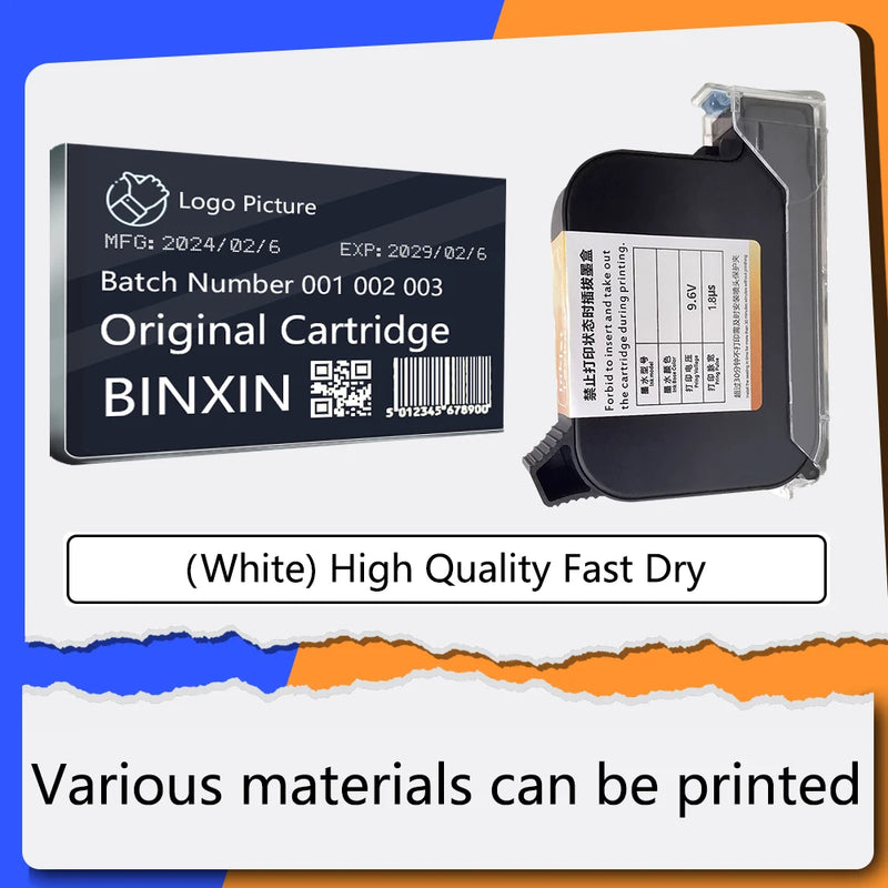 Baiyi Ink Cartridge 12.7mm Quick Dry Original Solvent 0.5 inch Eco for Inkjet Ink Jet Printer