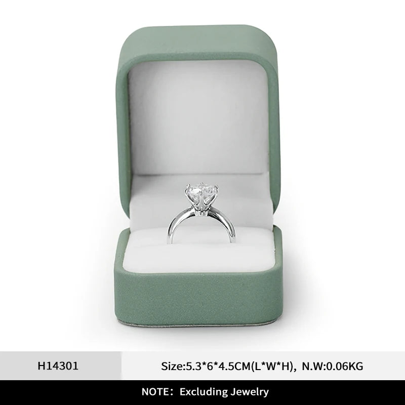 Oirlv Green Leather Jewelry Organizer Wedding Ring Box Pendant Bracelet Necklace Storage Case Gift Packaging Display Box
