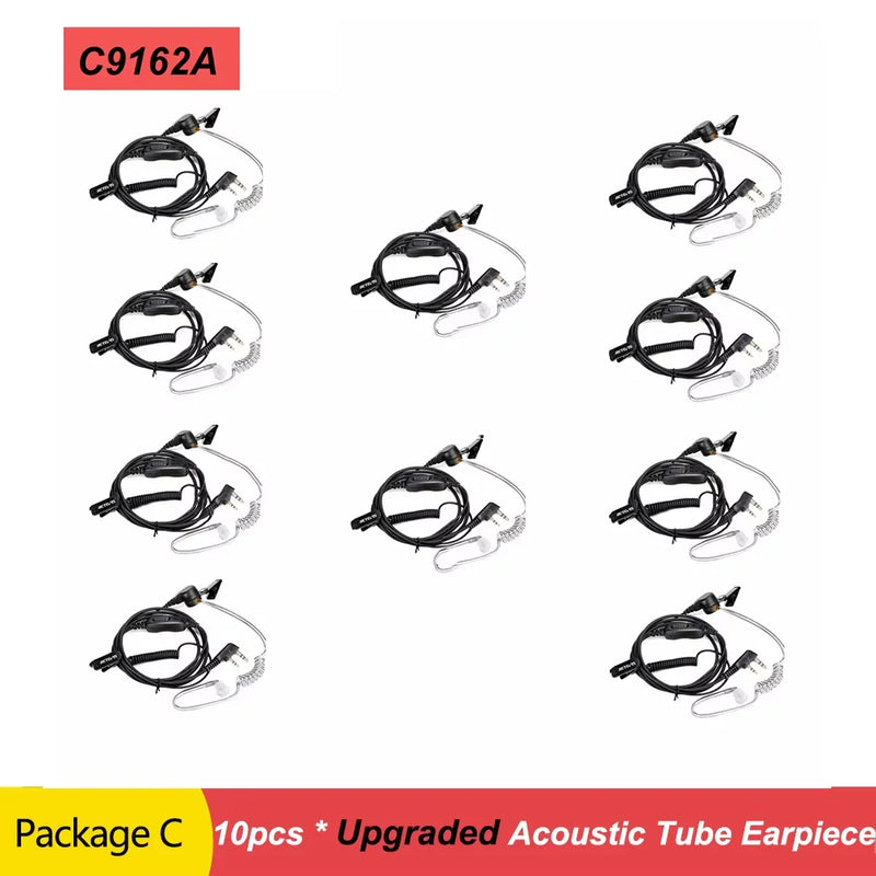 Retevis EAK001 Walkie Talkie Headset 10/20Pcs 2Pin Acoustic Tube Two-way Radio Earphone for Baofeng UV 5R RT622