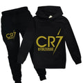 3-12 Years Spring Autumn Football CR7 Print Hoodie+Pants | SAMAG
